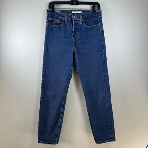 Levi's Wedgie Women's Cropped Jeans in Classic Blue size 28